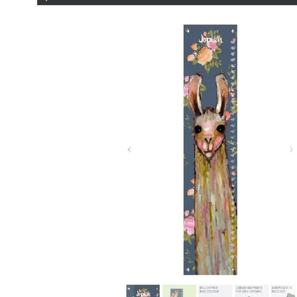 Llama Growth Chart Art Print: Personalized "LUCY" - Picture 10 of 11